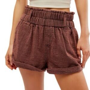 Free People Baja Solar Flare Shorts in Chocolate